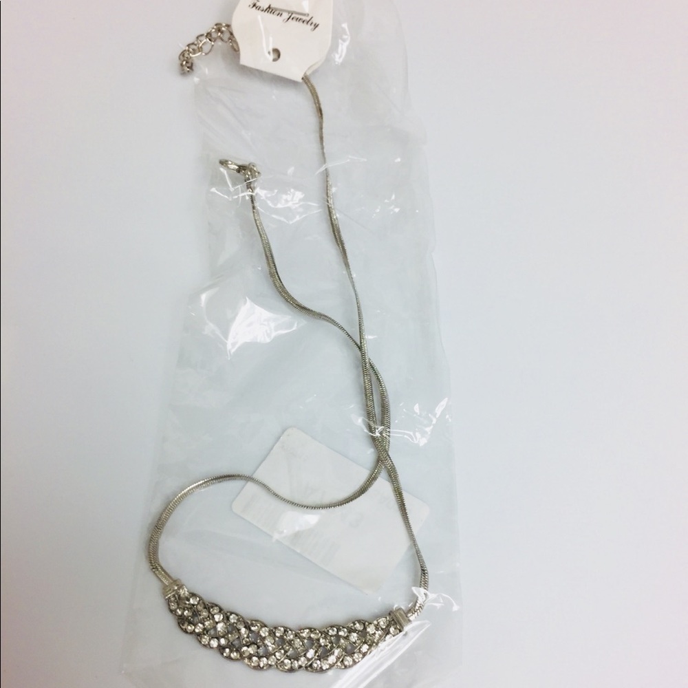SALE 3 for $15 Silver Rhinestone Necklace
